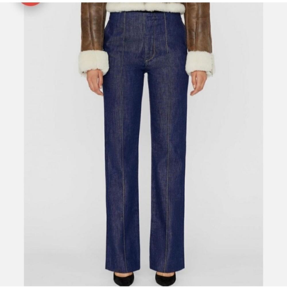 Frame Denim Dark Blue Wide Leg Jeans